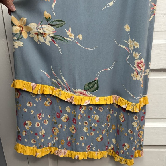 Boho Floral Ruffle Tiered Maxi Dress My Boyfriend’s Back Womens M - Picture 5 of 10